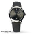  Shop Authentic Burberry The City Grey Dial Black Leather Strap Watch for Men - BU9030 - Luxxuri