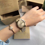  Shop Authentic Burberry The City Gold Dial Gold Steel Strap Watch for Men - BU9038 - Luxxuri