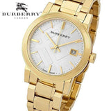  Shop Authentic Burberry The City White Dial Gold Steel Strap Watch for Women - BU9103 - Luxxuri