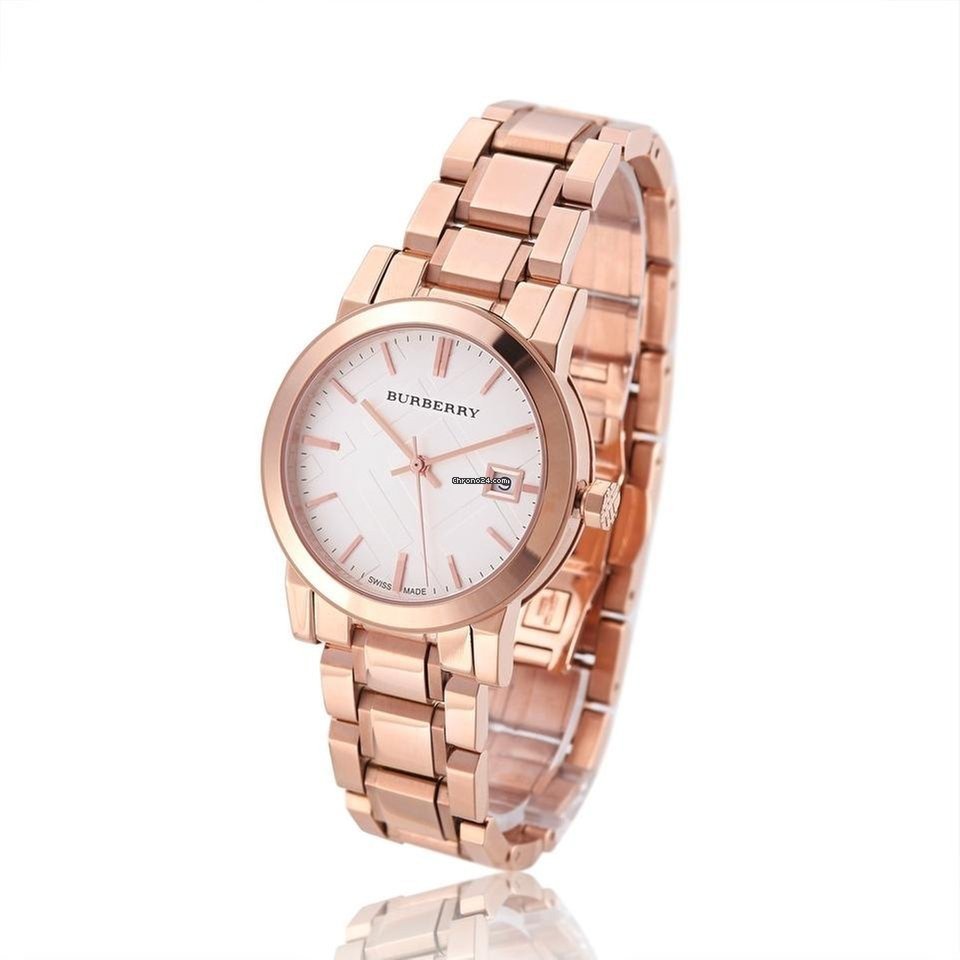  Shop Authentic Burberry The City White Dial Rose Gold Steel Strap Watch for Women - BU9204 - Luxxuri