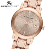 Shop Authentic Burberry The City Rose Gold Dial Rose Gold Steel Strap Watch for Women - BU9135 - Luxxuri