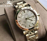  Shop Authentic Burberry The City Gold Dial Gold Steel Strap Watch for Women - BU9145 - Luxxuri