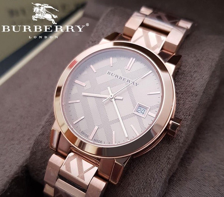  Shop Authentic Burberry The City Rose Gold Dial Rose Gold Steel Strap Watch for Women - BU9146 - Luxxuri