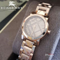  Shop Authentic Burberry The City Rose Gold Dial Rose Gold Steel Strap Watch for Women - BU9235 - Luxxuri