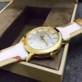  Shop Authentic Burberry The City White Dial White Leather Strap Watch for Women - BU9110 - Luxxuri