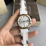 Shop Authentic Burberry The City White Dial White Leather Strap Watch for Women - BU9110 - Luxxuri