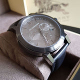  Shop Authentic Burberry The City Black Dial Black Leather Strap Watch for Men - BU9364 - Luxxuri