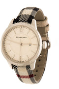  Shop Authentic Burberry Classic Champagne Gold Dial Horseferry Leather Strap Watch for Women - BU10104 - Luxxuri