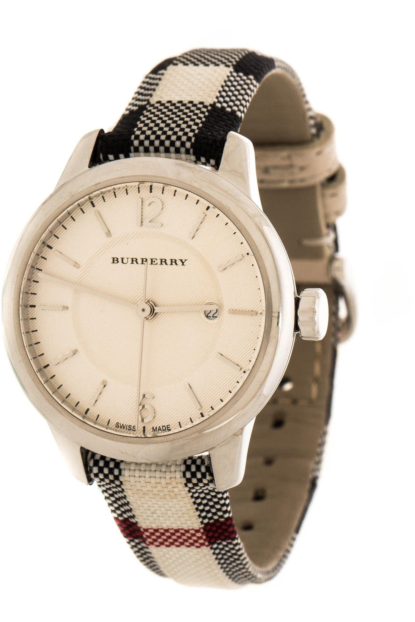  Shop Authentic Burberry Classic Champagne Gold Dial Horseferry Leather Strap Watch for Women - BU10104 - Luxxuri
