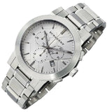  Shop Authentic Burberry The City Chronograph Silver Dial Silver Steel Strap Watch for Men - BU9350 - Luxxuri