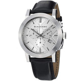  Shop Authentic Burberry The City Chronograph White Dial Black Leather Strap Watch for Men - BU9355 - Luxxuri