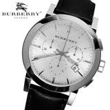  Shop Authentic Burberry The City Chronograph White Dial Black Leather Strap Watch for Men - BU9355 - Luxxuri