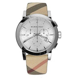  Shop Authentic Burberry The City Nova White Dial Checked Brown Leather Strap Watch for Men - BU9357 - Luxxuri