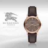  Shop Authentic Burberry The City Grey Dial Brown Leather Strap Unisex Watch - BU9755 - Luxxuri