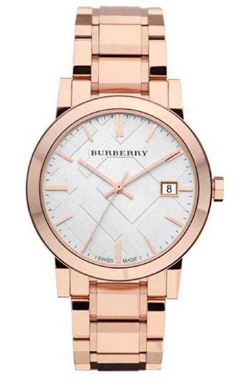  Shop Authentic Burberry The City White Dial Rose Gold Steel Strap Watch for Women - BU9204 - Luxxuri