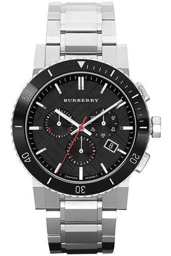  Shop Authentic Burberry The City Black Dial Silver Steel Strap Watch for Men - BU9380 - Luxxuri