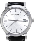  Shop Authentic Burberry The City White Dial Black Leather Strap Watch for Men - BU9008 - Luxxuri