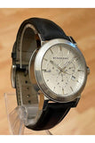  Shop Authentic Burberry The City Chronograph White Dial Black Leather Strap Watch for Men - BU9355 - Luxxuri