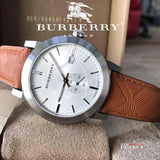  Shop Authentic Burberry The City Silver Dial Brown Leather Strap Watch for Men - BU9904 - Luxxuri