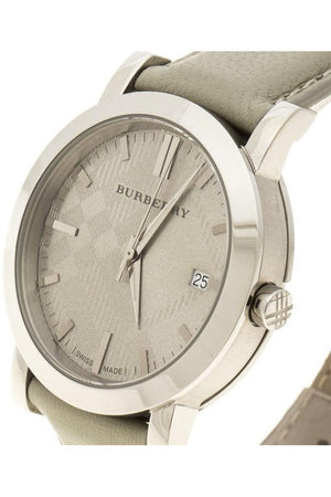  Shop Authentic Burberry Heritage Grey Dial Beige Leather Strap Unisex Watch - BU1754 - Luxxuri