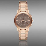  Shop Authentic Burberry The City Grey Dial Rose Gold Steel Strap Unisex Watch - BU9754 - Luxxuri