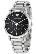  Shop Authentic Emporio Armani Luigi Black Dial Silver Steel Strap Watch For Men - AR1894 - Luxxuri