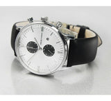  Shop Authentic Emporio Armani Gianni White Dial Black Leather Strap Watch For Men - AR0385 - Luxxuri
