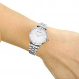  Shop Authentic Emporio Armani T Bar Mother of Pearl Dial Steel Strap Watch For Women - AR1682 - Luxxuri