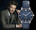  Shop Authentic Emporio Armani Analog Quartz Blue Dial Blue Leather Strap Watch For Men - AR1647 - Luxxuri
