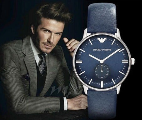  Shop Authentic Emporio Armani Analog Quartz Blue Dial Blue Leather Strap Watch For Men - AR1647 - Luxxuri
