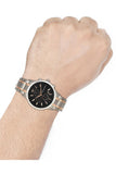  Shop Authentic Emporio Armani Renato Chronograph Black Dial Two Tone Steel Strap Watch For Men - AR11165 - Luxxuri