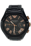  Shop Authentic Emporio Armani Chronograph Black Ceramic Stainless Steel Dial Watch For Women - AR1411 - Luxxuri