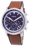  Shop Authentic Fossil Goodwin Chronograph Blue Dial Brown Leather Strap Watch for Men - FS5414 - Luxxuri