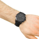  Shop Authentic Fossil Grant Chronograph Black Dial Black Leather Strap Watch for Men - FS5132 - Luxxuri