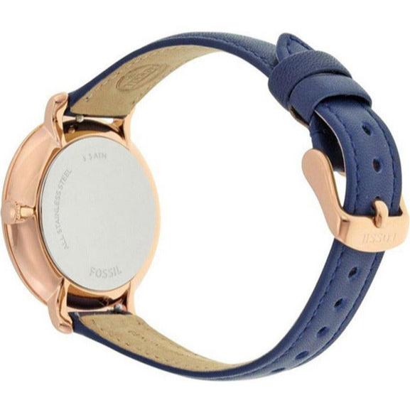  Shop Authentic Fossil Jacqueline White Dial Blue Leather Strap Watch for Women - ES3843 - Luxxuri