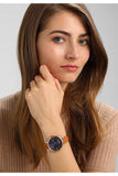  Shop Authentic Fossil Jacqueline Three Hand Date Luggage Blue Dial Brown Leather Strap Watch for Women - ES4274 - Luxxuri