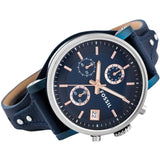  Shop Authentic Fossil Boyfriend Sport Chronograph Blue Dial Blue Leather Strap Watch for Women - ES4113 - Luxxuri