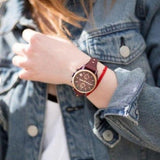  Shop Authentic Fossil Original Boyfriend Sport Chronograph Maroon Dial Maroon Leather Strap Watch for Women - ES4114 - Luxxuri