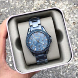  Shop Authentic Fossil Riley Quartz Blue Dial Blue Steel Strap Watch for Women - ES4294 - Luxxuri