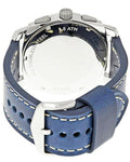Fossil Machine Chronograph Blue Dial Blue Leather Strap Watch for Men - FS5262