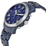  Shop Authentic Fossil Grant Chronograph Blue Dial Blue Steel Strap Watch for Men - FS5230 - Luxxuri