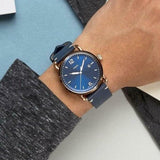  Shop Authentic Fossil The Commuter Blue Dial Blue Leather Strap Watch for Men - FS5274 - Luxxuri