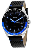  Shop Authentic Fossil Sport 54 Day Date Black Dial Black Leather Strap Watch for Men - FS5321 - Luxxuri