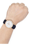  Shop Authentic Fossil The Minimalist Slim White Dial Blue Leather Strap Watch for Men - FS5371 - Luxxuri