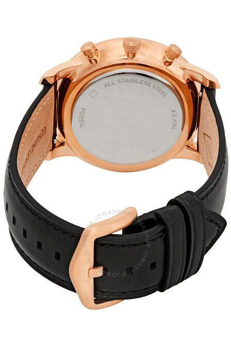  Shop Authentic Fossil Neutra Chronograph Black Dial Black Leather Strap Watch for Men - FS5381 - Luxxuri