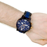  Shop Authentic Fossil Nate Chronograph Blue Dial Two Tone Steel Strap Watch for Men - JR1494 - Luxxuri