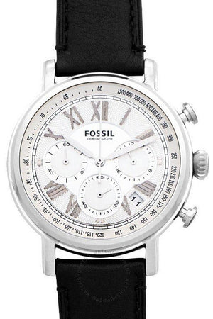  Shop Authentic Fossil Buchanan Chronograph Silver Dial Black Leather Strap Watch for Men - FS5102 - Luxxuri