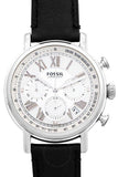  Shop Authentic Fossil Buchanan Chronograph Silver Dial Black Leather Strap Watch for Men - FS5102 - Luxxuri