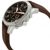  Shop Authentic Fossil Grant Chronograph Black Dial Brown Leather Strap Watch for Men - FS4813 - Luxxuri