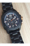  Shop Authentic Fossil Machine Chronograph Black Dial Black Steel Strap Watch for Men - FS4927 - Luxxuri